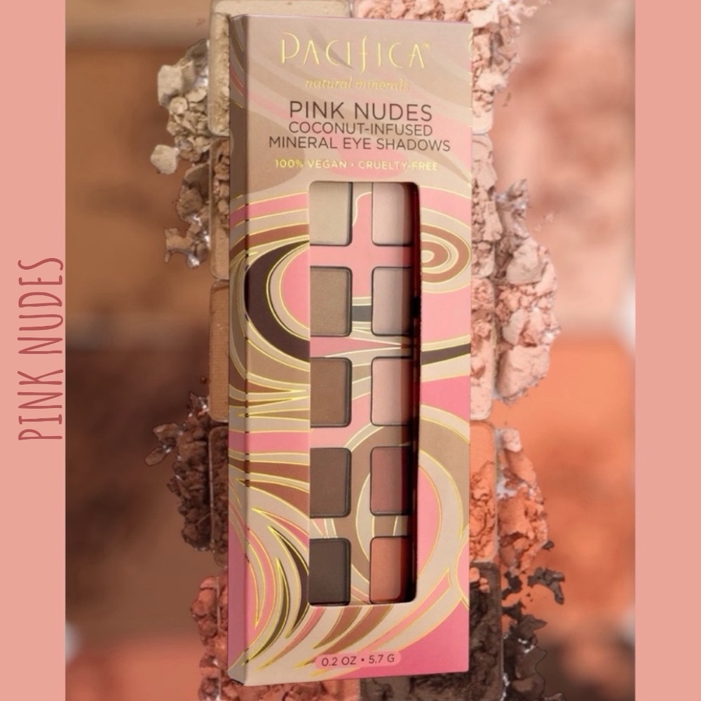 Pacifica Pink Nudes Coconut-Infused Mineral Eyeshadow Palette NIB